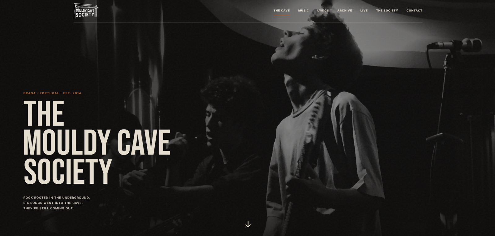The Mouldy Cave Society website homepage